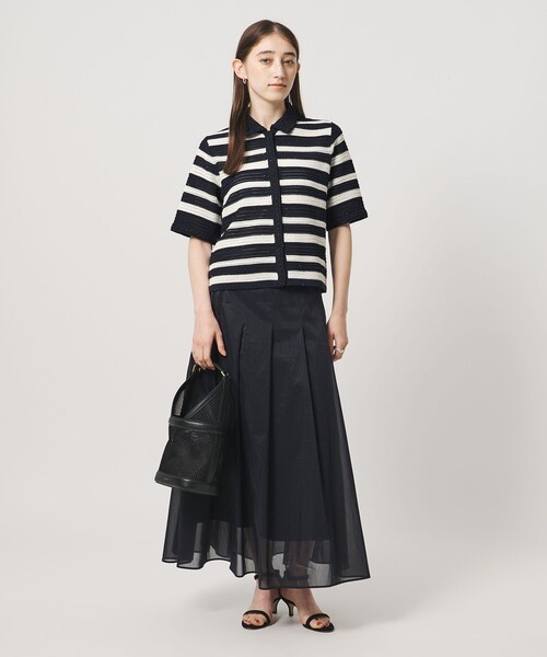 UNITED ARROWS（ユナイテッドアローズ）の「メッシュ スパングル カーディガン ‐ウォッシャブル‐（カーディガン/ボレロ・レディース・オフホワイト/ブラック/その他7・FREE）」の8枚目の写真