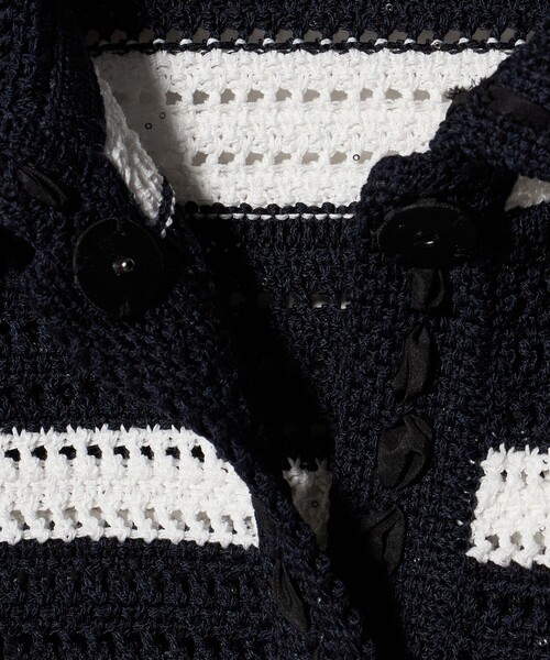 UNITED ARROWS（ユナイテッドアローズ）の「メッシュ スパングル カーディガン ‐ウォッシャブル‐（カーディガン/ボレロ・レディース・オフホワイト/ブラック/その他7・FREE）」の13枚目の写真