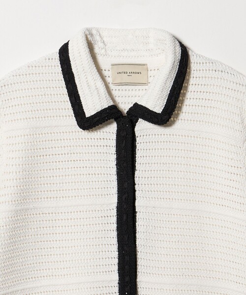 UNITED ARROWS（ユナイテッドアローズ）の「メッシュ スパングル カーディガン ‐ウォッシャブル‐（カーディガン/ボレロ・レディース・オフホワイト/ブラック/その他7・FREE）」の16枚目の写真