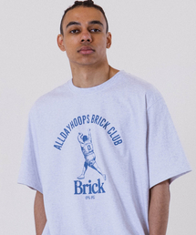 ALL DAY HOOPS（オールデイフープス）の「オールデイフープス ブリッククラブ オーバーサイズ 半袖Tシャツ メランジホワイト（Tシャツ/カットソー）」