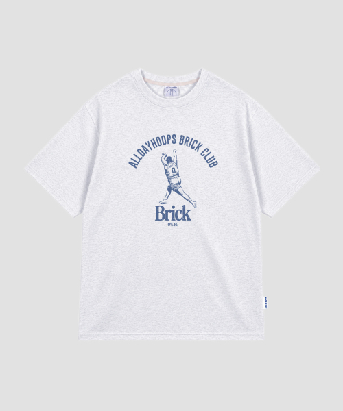 ALL DAY HOOPS(オールデイフープス)の「オールデイフープス ブリッククラブ オーバーサイズ 半袖Tシャツ メランジホワイト(Tシャツ/カットソー・メンズ・その他・1/2/3/WOMENS)」の1枚目の写真