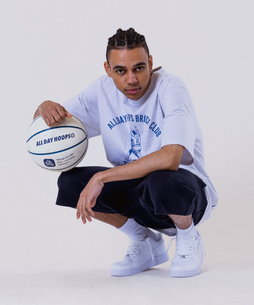 ALL DAY HOOPS(オールデイフープス)の「オールデイフープス ブリッククラブ オーバーサイズ 半袖Tシャツ メランジホワイト(Tシャツ/カットソー・メンズ・その他・1/2/3/WOMENS)」の6枚目の写真