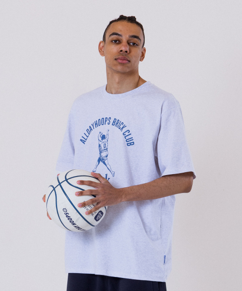 ALL DAY HOOPS(オールデイフープス)の「オールデイフープス ブリッククラブ オーバーサイズ 半袖Tシャツ メランジホワイト(Tシャツ/カットソー・メンズ・その他・1/2/3/WOMENS)」の9枚目の写真
