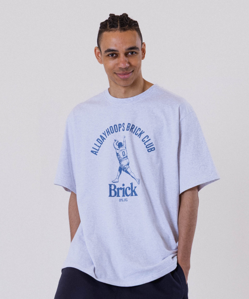 ALL DAY HOOPS(オールデイフープス)の「オールデイフープス ブリッククラブ オーバーサイズ 半袖Tシャツ メランジホワイト(Tシャツ/カットソー・メンズ・その他・1/2/3/WOMENS)」の10枚目の写真