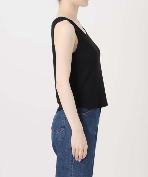 B.C STOCK(ベーセーストック)の「ウォッシャブル / Gleamy / グリーミー ベーシックタンクトップ(Tシャツ/カットソー・レディース・ピンク系その他/ホワイト/サックスブルー/ベージュ/ブラック/ブラウン/チャコールグレー/イエロー・FREE)」の12枚目の写真