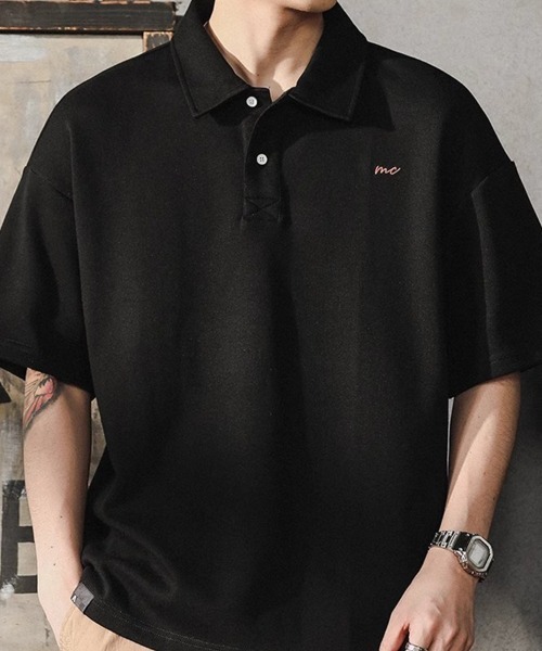 KELVIN(ケルヴァン)の「Loose Polo Tee ルーズポロTシャツ(Tシャツ/カットソー・メンズ・グレー/ブラック・MEDIUM/LARGE)」の8枚目の写真