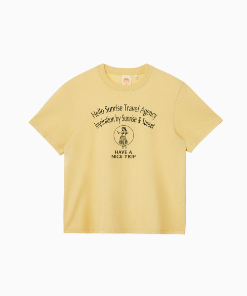HELLO SUNRISE(ハローサンライズ)の「Hula Girl Tee_VTG Yellow(Tシャツ/カットソー・レディース・イエロー・SMALL/MEDIUM/LARGE)」の2枚目の写真