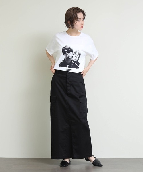 Re Fiina(フィーナ)の「OASISプリントT(Tシャツ/カットソー・レディース・ホワイト/ブラック・M size)」の3枚目の写真