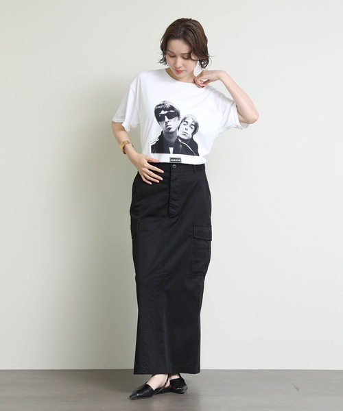 Re Fiina(フィーナ)の「OASISプリントT(Tシャツ/カットソー・レディース・ホワイト/ブラック・M size)」の6枚目の写真