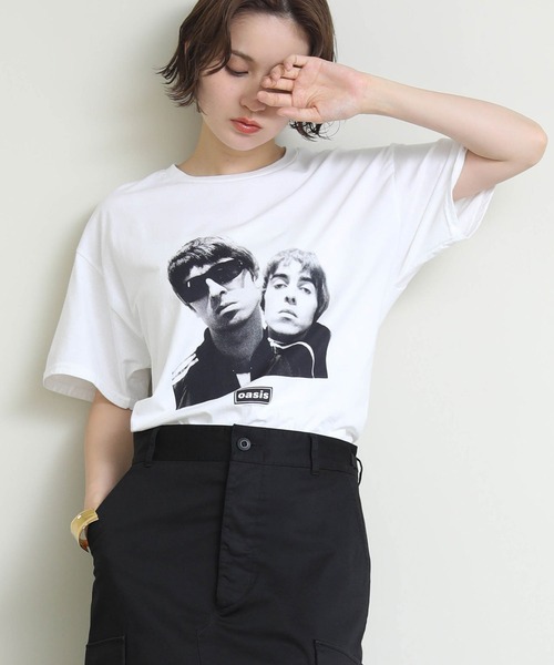 Re Fiina(フィーナ)の「OASISプリントT(Tシャツ/カットソー・レディース・ホワイト/ブラック・M size)」の8枚目の写真