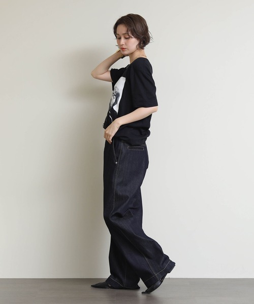 Re Fiina(フィーナ)の「OASISプリントT(Tシャツ/カットソー・レディース・ホワイト/ブラック・M size)」の11枚目の写真