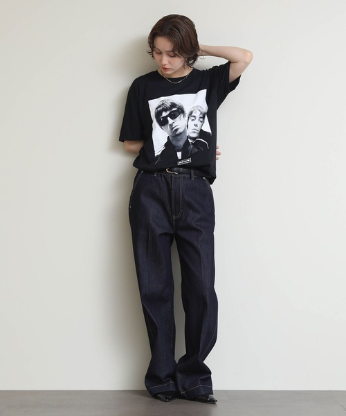 Re Fiina(フィーナ)の「OASISプリントT(Tシャツ/カットソー・レディース・ホワイト/ブラック・M size)」の13枚目の写真