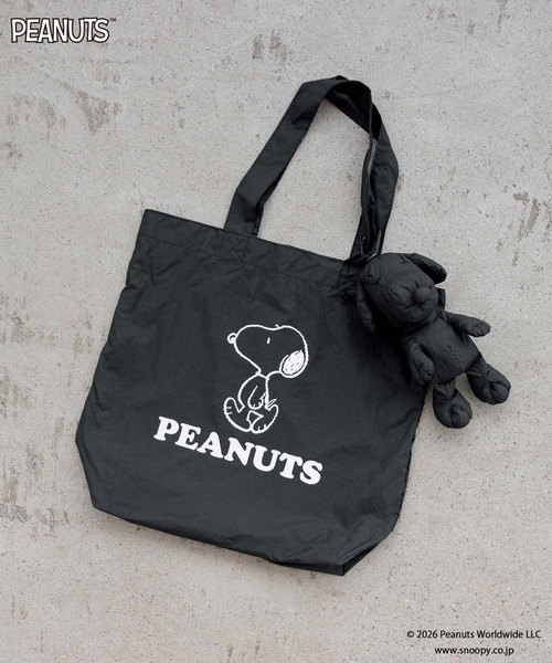 LOWRYS FARM(ローリーズファーム)の「【SNOOPY】ポーチ付きエコBAG 661637/GOODS(エコバッグ/サブバッグ・レディース・ブラック系その他/ブラック/ピンク/ブルー/シルバー/ピンク系その他・FREE)」の2枚目の写真