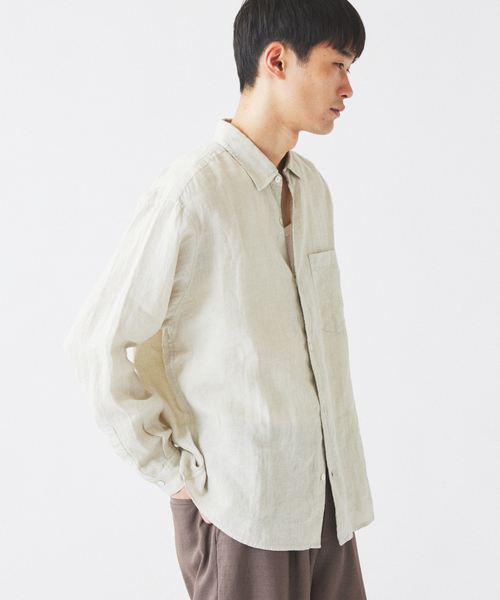 JOURNAL STANDARD relume（ジャーナルスタンダード　レリューム）の「JAMES FABRIC / ジェームスファブリック ガーメントダイ リネンシャツ（シャツ/ブラウス・メンズ・ブラック/エメラルドブルー/ホワイト/ライトグレー/バーガンディー・MEDIUM/LARGE）」の20枚目の写真