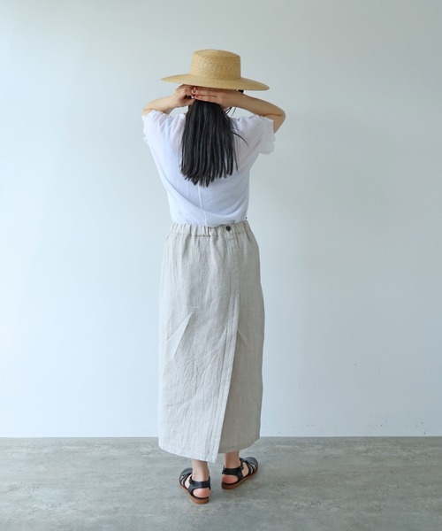 yuni（ユニ　）の「△強撚C/Ny sheer gather sleeve pullover（Tシャツ/カットソー・レディース・ホワイト/ブラック・FREE）」の5枚目の写真