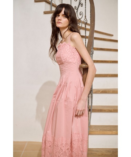 Estella.K(エステラケー)の「Sicilia Lace Dress コードレースタックドレス(ワンピース・レディース・ホワイト/ブラック/ピンク系・FREE)」の18枚目の写真