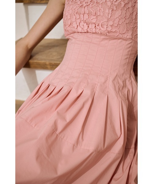 Estella.K(エステラケー)の「Sicilia Lace Dress コードレースタックドレス(ワンピース・レディース・ホワイト/ブラック/ピンク系・FREE)」の12枚目の写真
