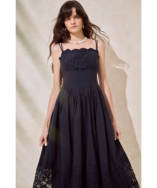 Estella.K(エステラケー)の「Sicilia Lace Dress コードレースタックドレス(ワンピース・レディース・ホワイト/ブラック/ピンク系・FREE)」の21枚目の写真