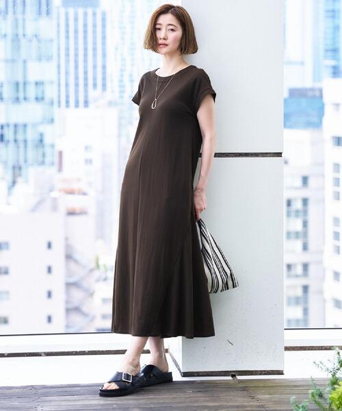 grove(グローブ)の「【低身長さんも選べる着丈】モクロディフレンチワンピース(ワンピース・レディース・ボルドー/カーキ/ブラック/ブルー系その他/ブラウン系その他・02/03/12/04/01/05/11)」の10枚目の写真