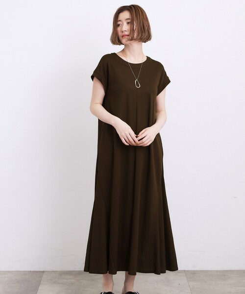 grove(グローブ)の「【低身長さんも選べる着丈】モクロディフレンチワンピース(ワンピース・レディース・ボルドー/カーキ/ブラック/ブルー系その他/ブラウン系その他・02/03/12/04/01/05/11)」の13枚目の写真