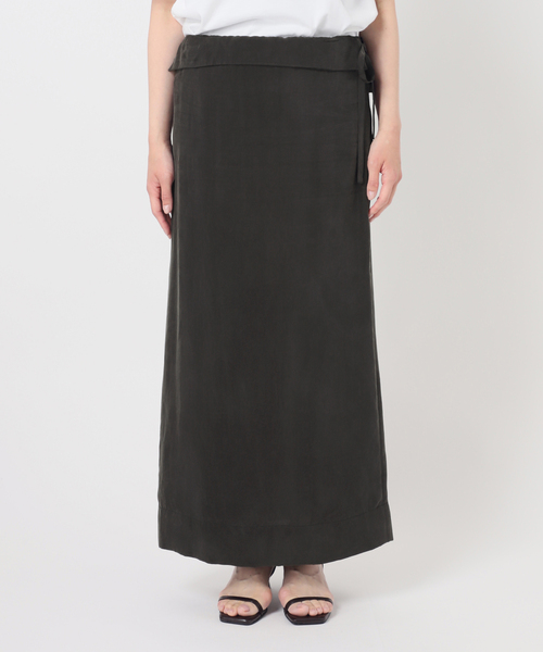 U by SPICK&SPAN(ユーバイスピックアンドスパン)の「キュプラフィブリルロングスカート(スカート・レディース・ベージュ/ブラック系その他・FREE)」の16枚目の写真