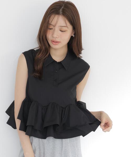 PROPORTION BODY DRESSING(プロポーションボディドレッシング)の「<a>フリルヘムブラウス / 1216219700(シャツ/ブラウス・レディース・ブラック/ボルドー/ブラウン系その他・FREE)」の11枚目の写真