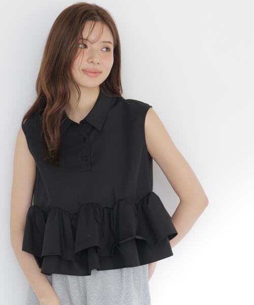 PROPORTION BODY DRESSING(プロポーションボディドレッシング)の「<a>フリルヘムブラウス / 1216219700(シャツ/ブラウス・レディース・ブラック/ボルドー/ブラウン系その他・FREE)」の12枚目の写真