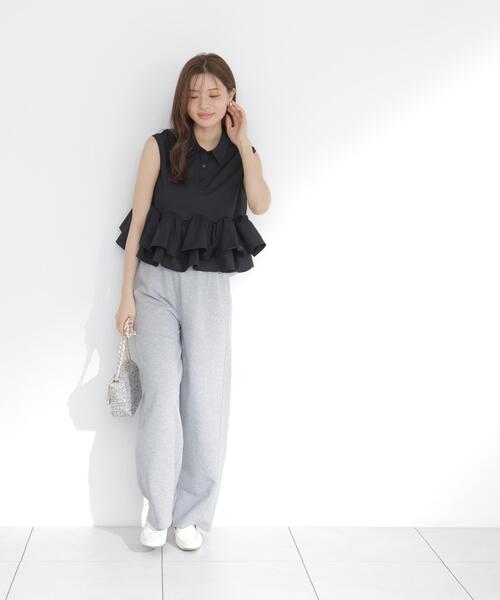 PROPORTION BODY DRESSING(プロポーションボディドレッシング)の「<a>フリルヘムブラウス / 1216219700(シャツ/ブラウス・レディース・ブラック/ボルドー/ブラウン系その他・FREE)」の14枚目の写真