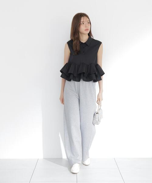 PROPORTION BODY DRESSING(プロポーションボディドレッシング)の「<a>フリルヘムブラウス / 1216219700(シャツ/ブラウス・レディース・ブラック/ボルドー/ブラウン系その他・FREE)」の15枚目の写真