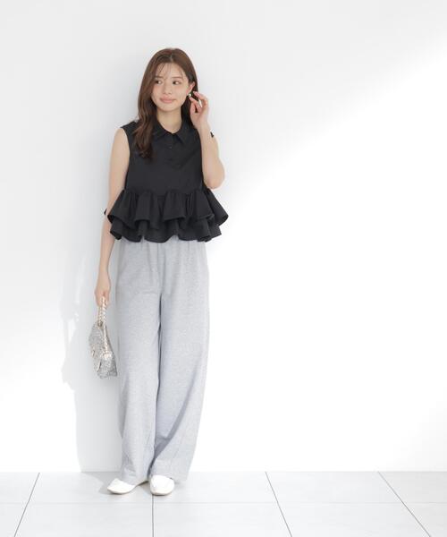 PROPORTION BODY DRESSING(プロポーションボディドレッシング)の「<a>フリルヘムブラウス / 1216219700(シャツ/ブラウス・レディース・ブラック/ボルドー/ブラウン系その他・FREE)」の16枚目の写真