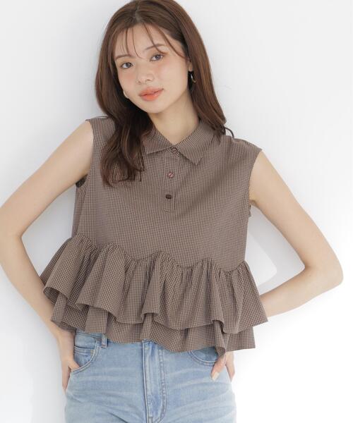 PROPORTION BODY DRESSING(プロポーションボディドレッシング)の「<a>フリルヘムブラウス / 1216219700(シャツ/ブラウス・レディース・ブラック/ボルドー/ブラウン系その他・FREE)」の22枚目の写真
