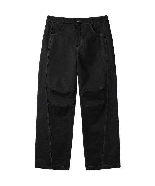WOOALONG(ウアロン)の「Stitch curved pants -BLACK(その他パンツ・メンズ・ブラック・MEDIUM/LARGE)」の6枚目の写真