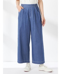 ライトオンスデニムクロップトワイドパンツ