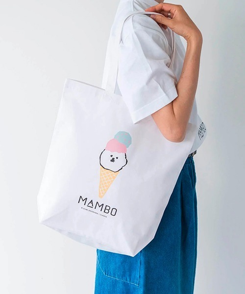 MAMBO(マンボ)の「MAMBO キャンバストート/ SUMMER アイスクリーム(トートバッグ・レディース・ホワイト・FREE)」の1枚目の写真