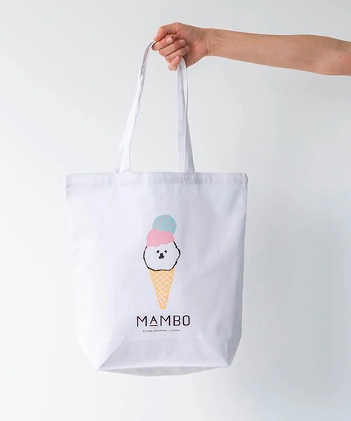 MAMBO(マンボ)の「MAMBO キャンバストート/ SUMMER アイスクリーム(トートバッグ・レディース・ホワイト・FREE)」の2枚目の写真