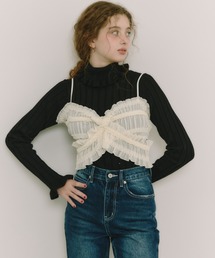 multi way shirring bustier / シャーリングビスチェ