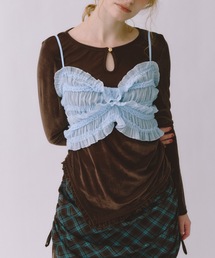 multi way shirring bustier / シャーリングビスチェ