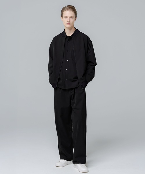 SPU(スプ)の「【セットアップ対応】 多機能素材ナイロン【URBAN FLEXOR】【防しわ、ストレッチ、ウォッシャブル、抗ピリング】 Essential MA-1 Nylon Blouson(MA-1・メンズ・チャコール/グレイッシュベージュ/ネイビー/ブラック・L/S/XL/M)」の5枚目の写真