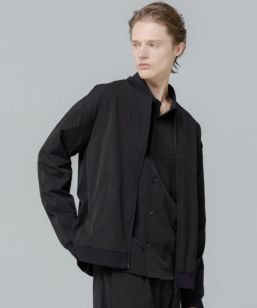 SPU(スプ)の「【セットアップ対応】 多機能素材ナイロン【URBAN FLEXOR】【防しわ、ストレッチ、ウォッシャブル、抗ピリング】 Essential MA-1 Nylon Blouson(MA-1・メンズ・チャコール/グレイッシュベージュ/ネイビー/ブラック・L/S/XL/M)」の9枚目の写真