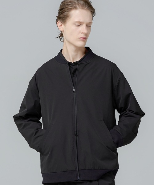 SPU(スプ)の「【セットアップ対応】 多機能素材ナイロン【URBAN FLEXOR】【防しわ、ストレッチ、ウォッシャブル、抗ピリング】 Essential MA-1 Nylon Blouson(MA-1・メンズ・チャコール/グレイッシュベージュ/ネイビー/ブラック・L/S/XL/M)」の10枚目の写真