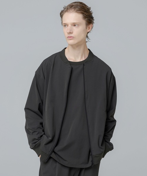 SPU(スプ)の「【セットアップ対応】 多機能素材ナイロン【URBAN FLEXOR】【防しわ、ストレッチ、ウォッシャブル、抗ピリング】 Essential MA-1 Nylon Blouson(MA-1・メンズ・チャコール/グレイッシュベージュ/ネイビー/ブラック・L/S/XL/M)」の15枚目の写真