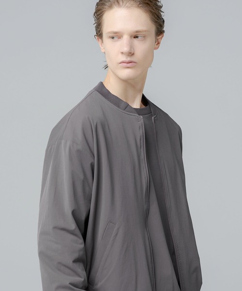 SPU(スプ)の「【セットアップ対応】 多機能素材ナイロン【URBAN FLEXOR】【防しわ、ストレッチ、ウォッシャブル、抗ピリング】 Essential MA-1 Nylon Blouson(MA-1・メンズ・チャコール/グレイッシュベージュ/ネイビー/ブラック・L/S/XL/M)」の21枚目の写真