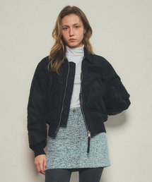 classic ma1 short bomber jacket_Black