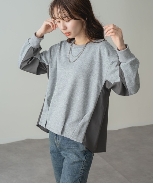 ANNA LUNA(アンナルナ)の「【ANNA LUNA】裾バルーン デザインの 裏毛 プルオーバー(Tシャツ/カットソー・レディース・ブラック/グレー・MEDIUM)」の15枚目の写真