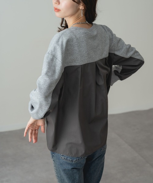 ANNA LUNA(アンナルナ)の「【ANNA LUNA】裾バルーン デザインの 裏毛 プルオーバー(Tシャツ/カットソー・レディース・ブラック/グレー・MEDIUM)」の17枚目の写真