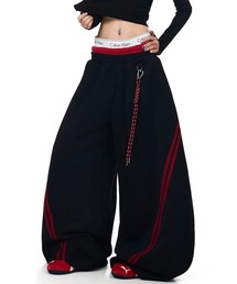 レッドラインワイドスウェットパンツ