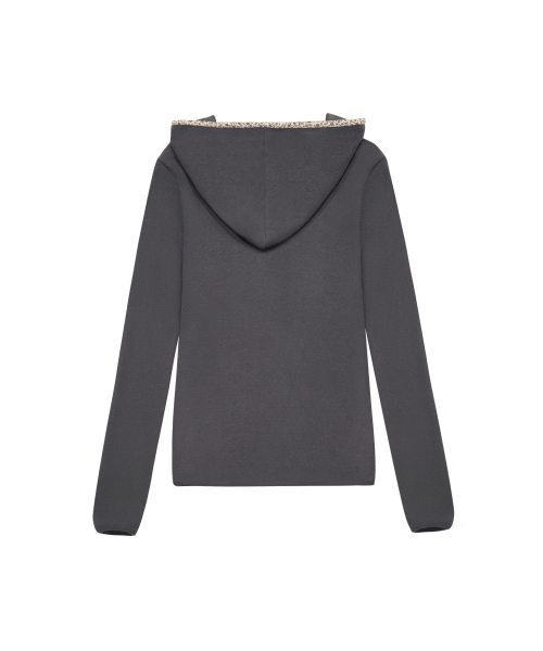 MIRECO(ミレコ)の「FLOWER PATCH HOODIE LONG SLEEVE CHARCOAL(Tシャツ/カットソー・レディース・その他・FREE)」の5枚目の写真