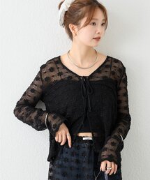 フラワー レース」に該当するカーディガン/ボレロファッション通販