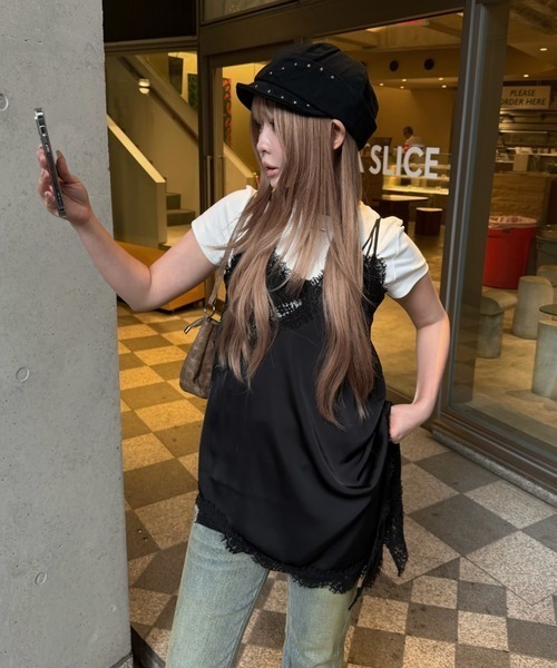 RAY CASSIN(レイカズン)の「クラウンキャスケット(キャスケット・レディース・ブラック/グレー・FREE)」の4枚目の写真