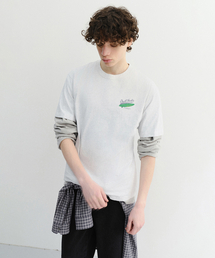 DUNST FOR MEN（ダンストフォーメン）の「SUMMER HOLIDAY SURF BOARD T-SHIRT_UNISEX_UDTS6B133_LIGHT MELANGE GREY（Tシャツ/カットソー）」
